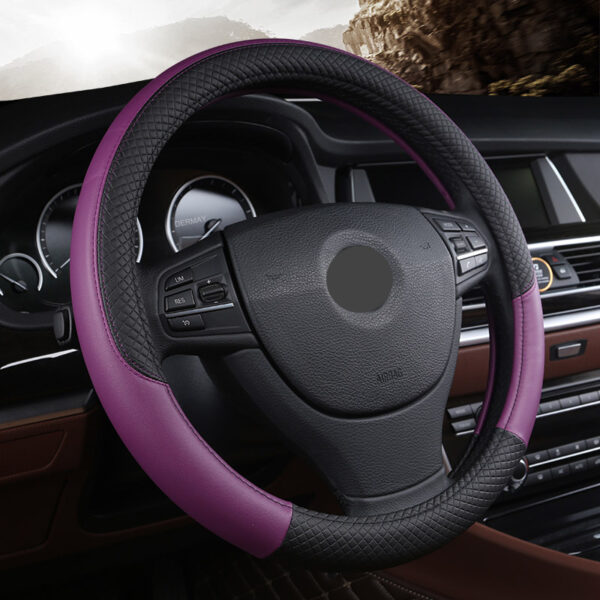 Universal Leather Car Steering Wheel Cover - Image 7