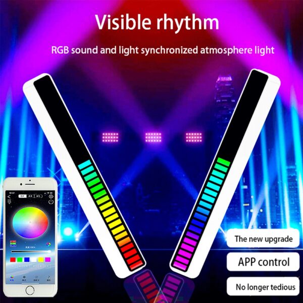 New Car Sound Control Light RGB Voice-Activated Music Rhythm Ambient Light With 32 LED 18 Colors Car Home Decoration Lamp - Image 2
