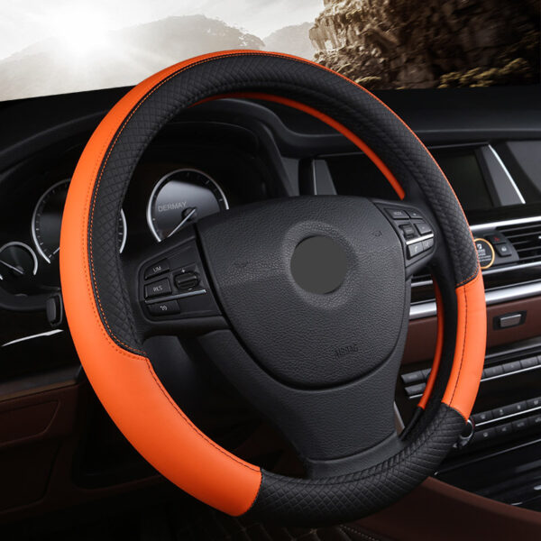 Universal Leather Car Steering Wheel Cover - Image 6