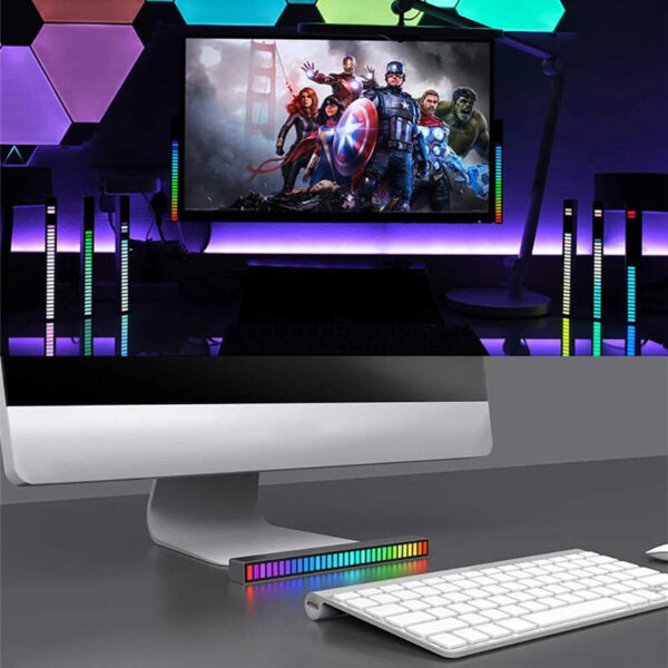 New Car Sound Control Light RGB Voice-Activated Music Rhythm Ambient Light With 32 LED 18 Colors Car Home Decoration Lamp - Image 7