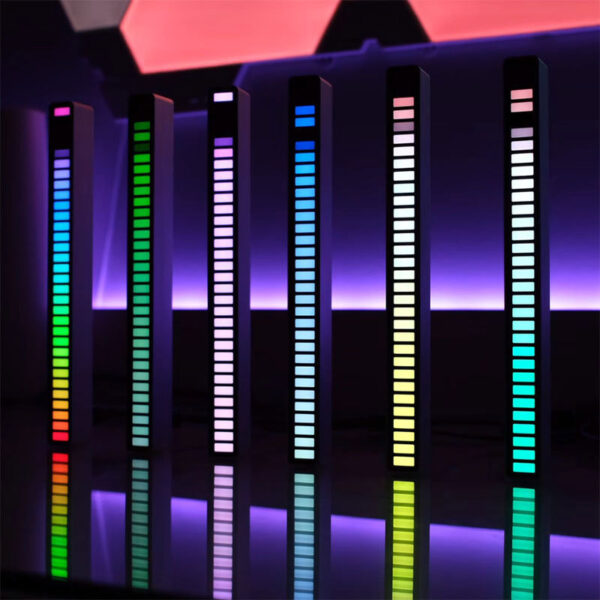 New Car Sound Control Light RGB Voice-Activated Music Rhythm Ambient Light With 32 LED 18 Colors Car Home Decoration Lamp - Image 6